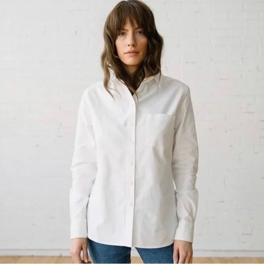 NWT Tradlands 101 Elm Oxford white button up